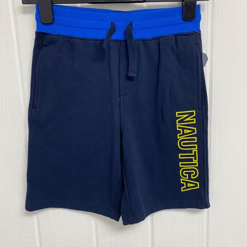 Nautica youth boys size 12  sweat shorts pull on blue with pockets
